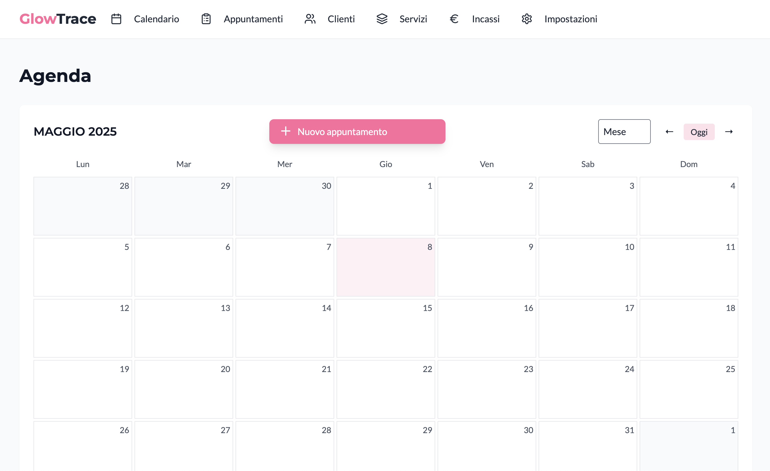 GlowTrace App Interface